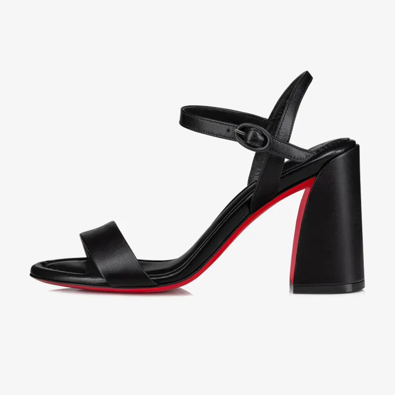 Elegant Black Calf Leather Sandals