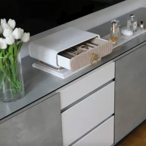 Elegant Storage Camille White Jewellery Box