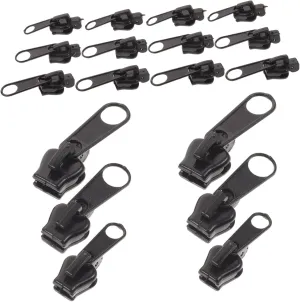ERINGOGO 18pcs Zipper Pull Replacement Kit Durable Zipper Slider Repair for Jackets Bags Coats Easy Installation for Daily Use
