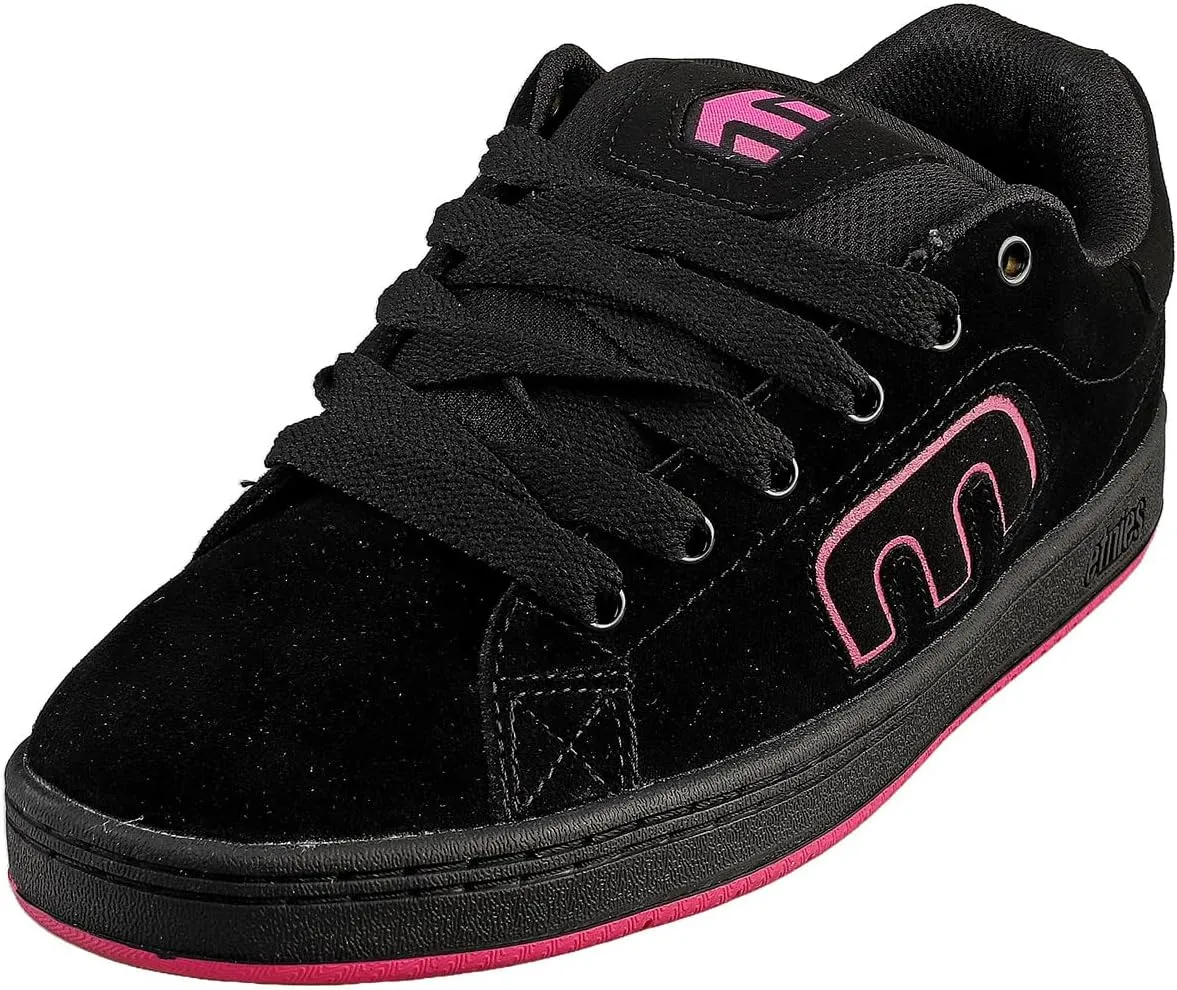 Etnies Women's Callicut Skate Shoe, Black/Pink, 8