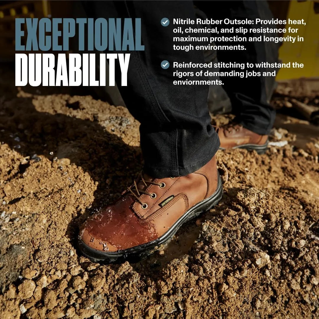 EVERBOOTS ULTRA DRY Men's Waterproof Hiking Work Boots, Lightweight Ultility Leather Shoes, Water Proof Tactical Military Outdoor Ankle Mens Boot for Construction, Roofing, Hunting, Winter Trails