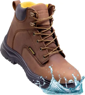 EVERBOOTS ULTRA DRY Men's Waterproof Hiking Work Boots, Lightweight Ultility Leather Shoes, Water Proof Tactical Military Outdoor Ankle Mens Boot for Construction, Roofing, Hunting, Winter Trails