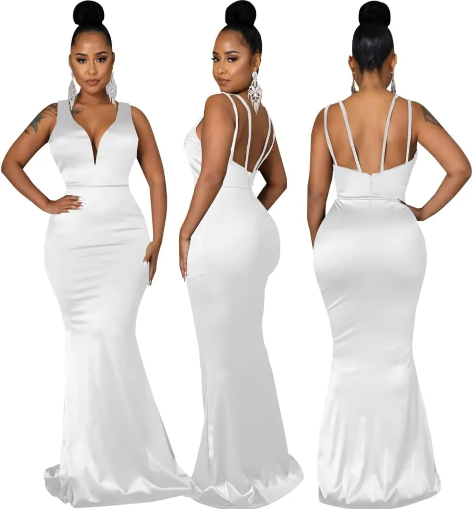 FairyLove Womens Sexy Bridesmaid Formal Evening Gown Dresses Wedding Guest Dress