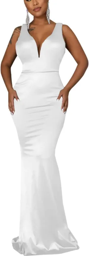 FairyLove Womens Sexy Bridesmaid Formal Evening Gown Dresses Wedding Guest Dress