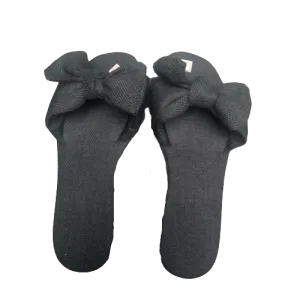 Fashionable Sandals - Black with Ribbon