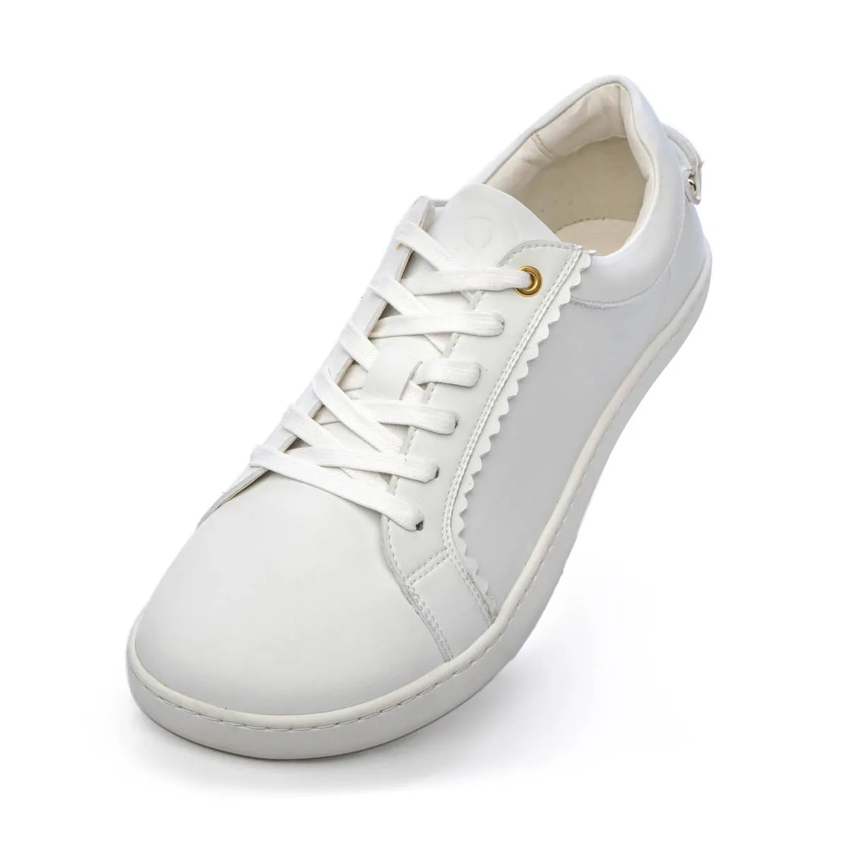 FEELIN Chic White Leather barefoot sneakers