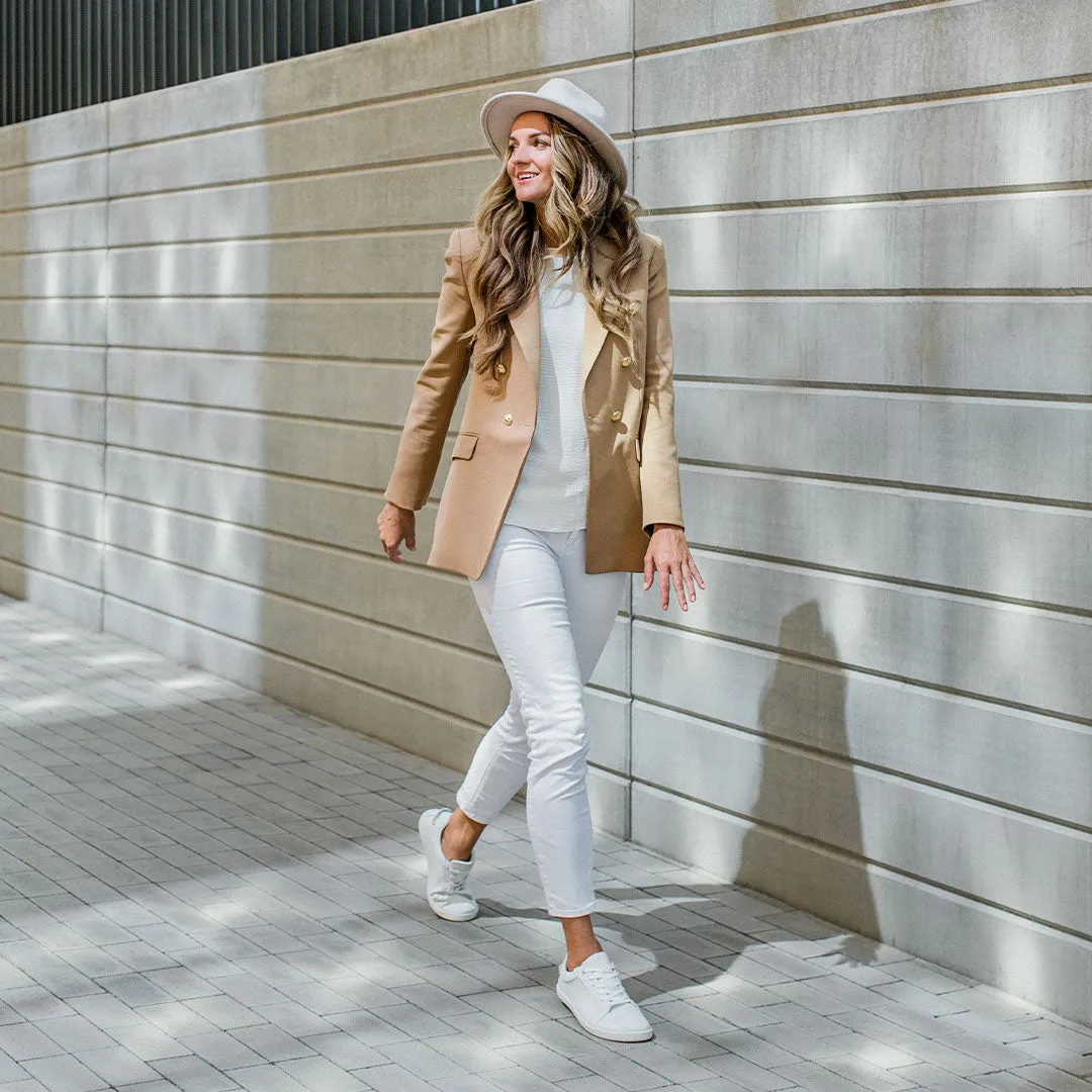 FEELIN Chic White Leather barefoot sneakers