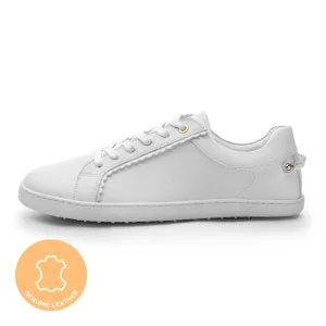 FEELIN Chic White Leather barefoot sneakers