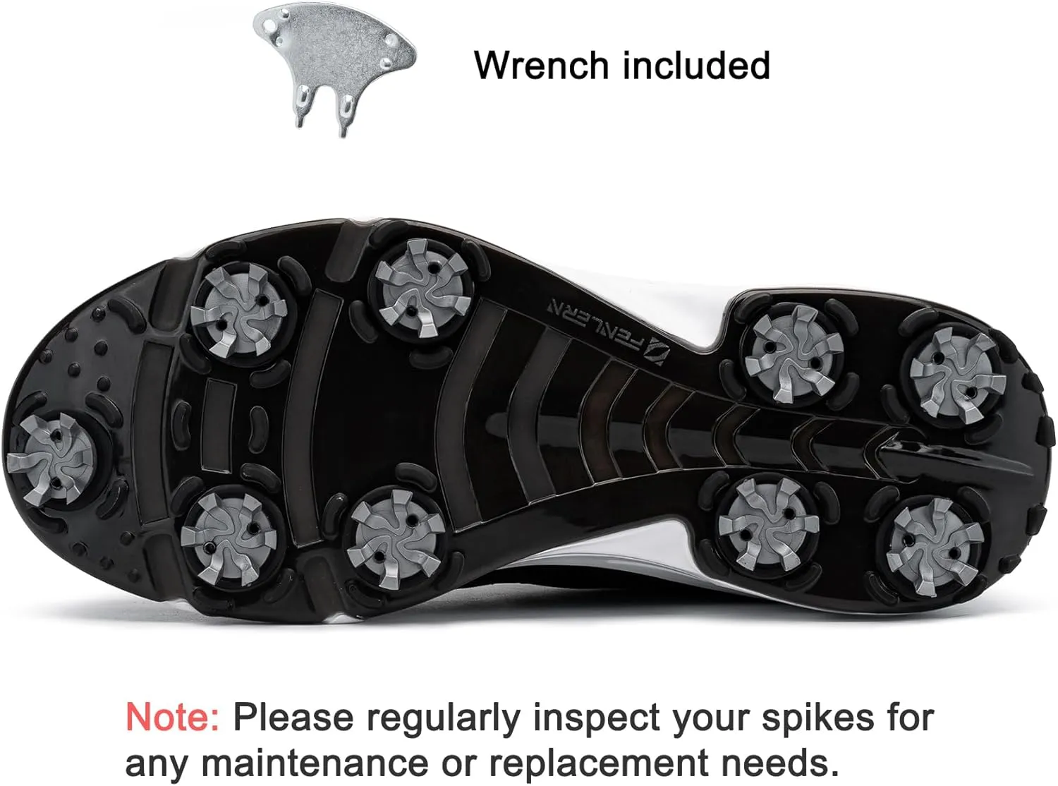 FENLERN Golf Shoes Men, Spiked, Breathable Mesh Upper, Cushioning