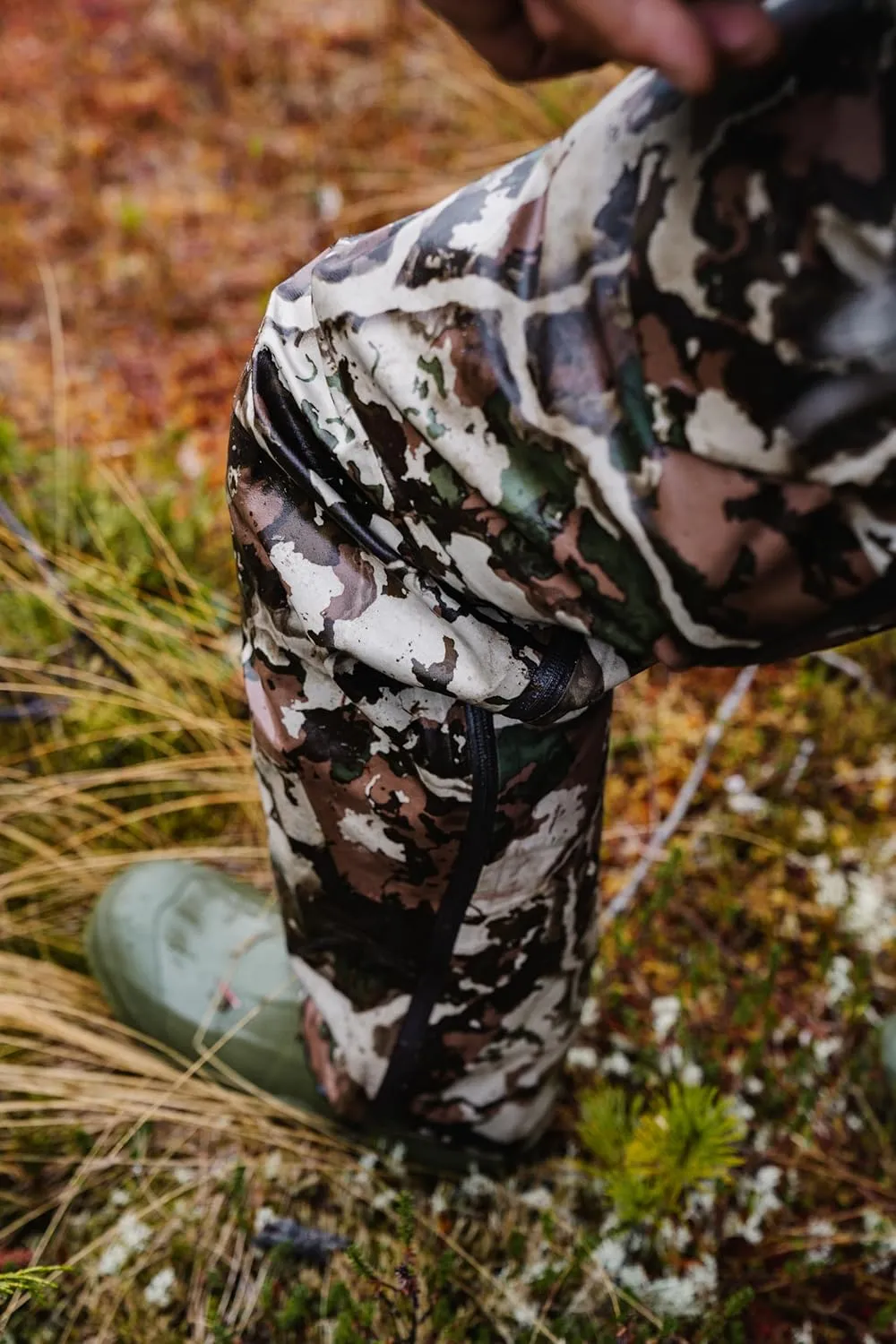First Lite Men's Omen Stormshelter Pant - Waterproof Durable Camo Hunting Rain Pants