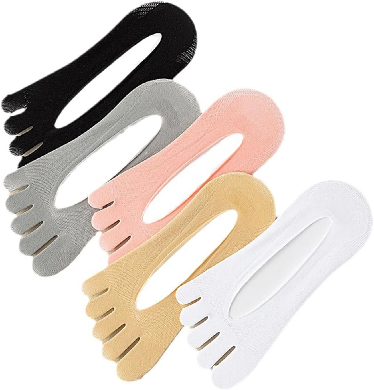 Five Toe Socks, Soft Breathable Low Cut Socks for Sports, Casual Outdoor, Ladies