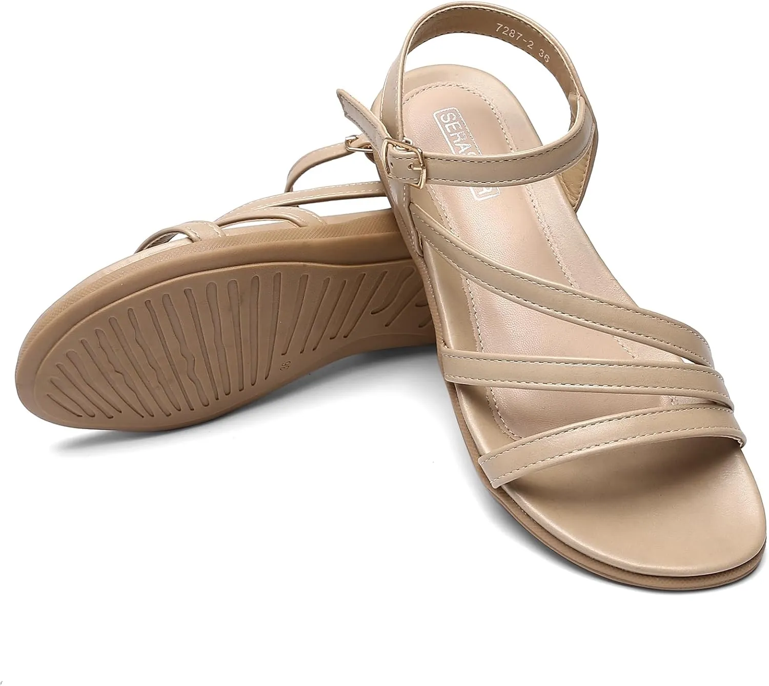 Flat Sandals for Women Dressy - Comfortable Walking Summer Womens Sandal