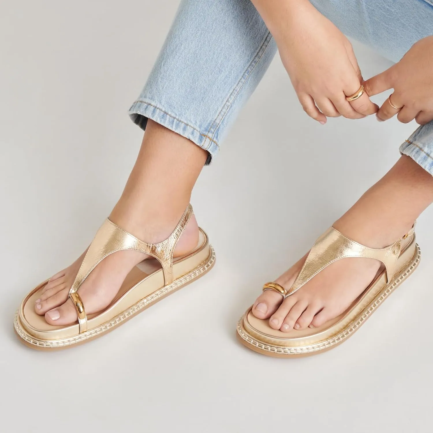 Flip Flop Sandals For Women Slip-On Open Toe Chunky Platform Sandals Casual Office Comfortable Walking Dress Party Vacation Summer Sandals Shoes