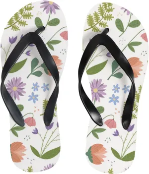 Flip Flops Floral Flowers Leaves Green Slide Sandals Summer Beach Slippers Thong Sandal Casual Yoga Mat Flat Slides for Women Men