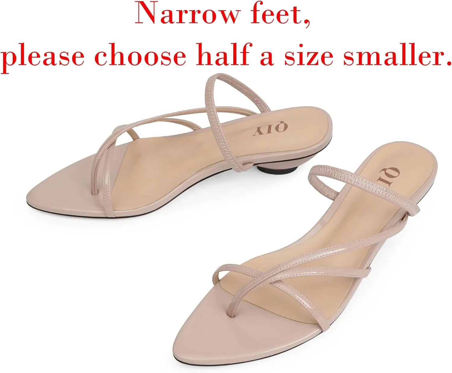 Flip Flops Thong Heels Women Heeled Sandals Low Chunky Heels Slip on Slide Sandals Kitten Heels for Women Party Dress Shoes