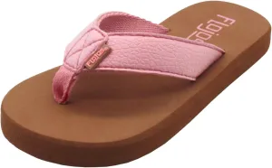 FLOJOS Flip Flop Sandal, Coral/Tan, 11 US Unisex Little Kid