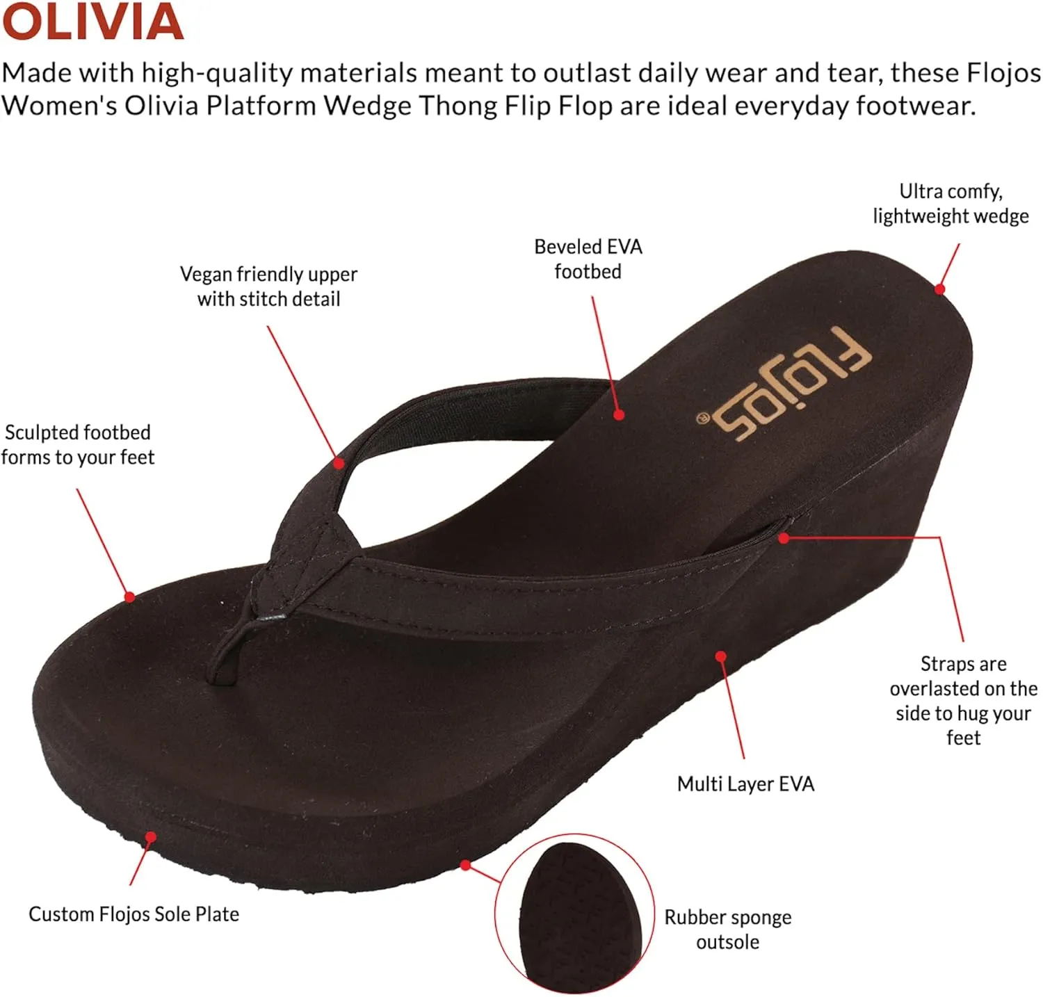 Flojos Women's Olivia Wedge Sandals