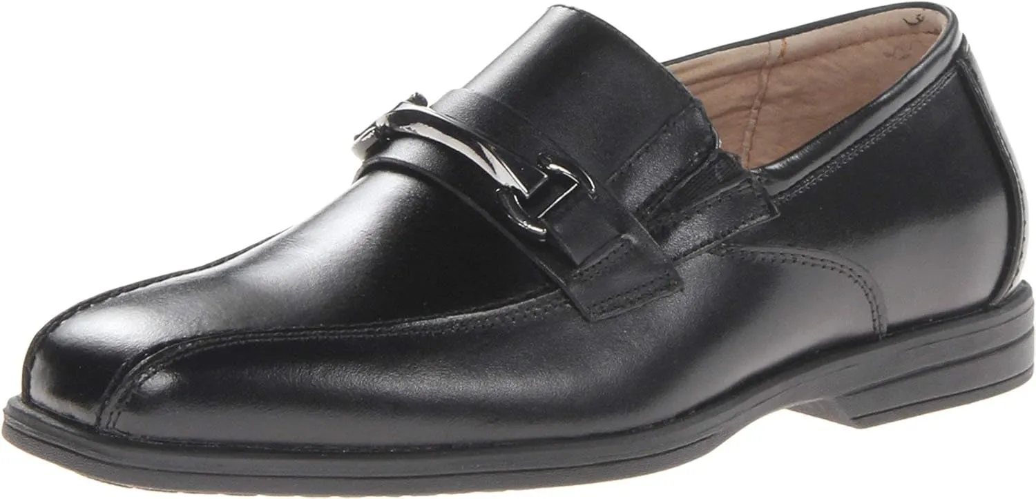 Florsheim Reveal Bit Jr Boys' Toddler-Youth Slip On, 2.5 M US Little Kid, Black
