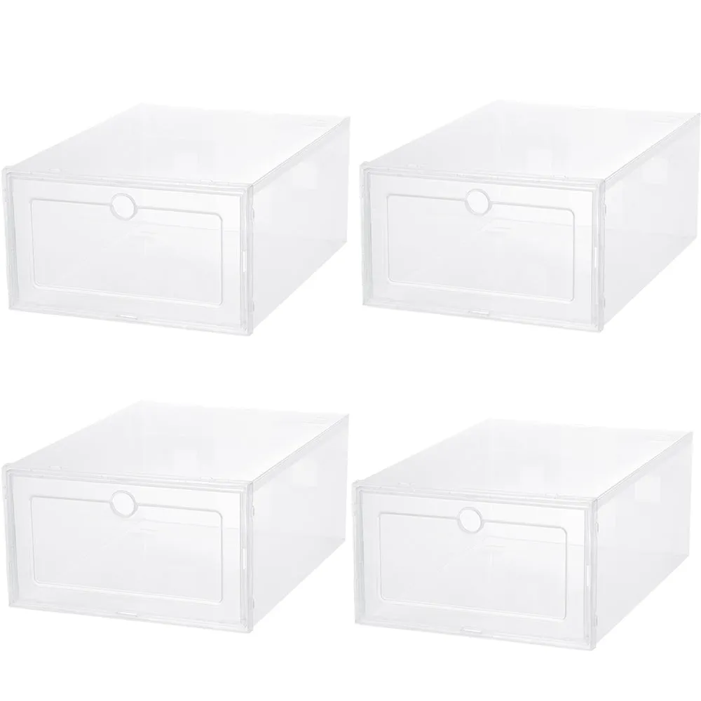Fold Transparent Plastic Shoes Case
