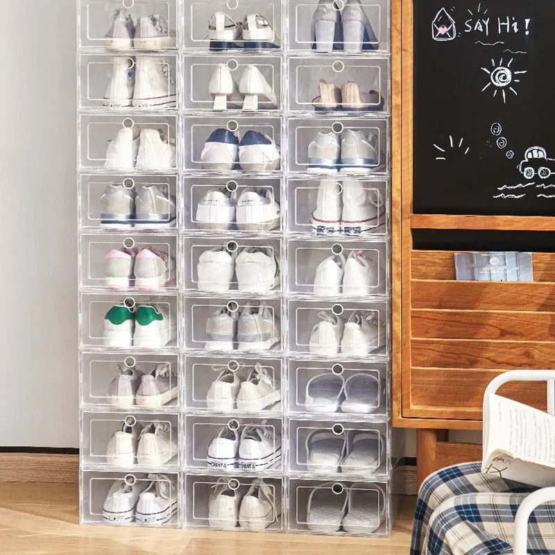 Fold Transparent Plastic Shoes Case