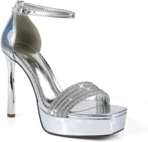 FREDERICK'S OF HOLLYWOOD RHINESTONE STRAP WITH PLATFORM HEEL, FOH-DENISE