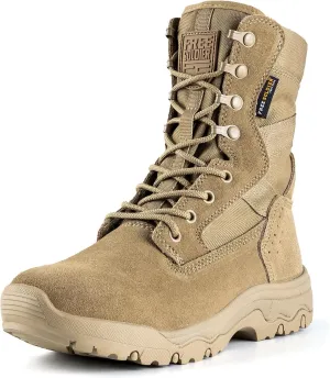 FREE SOLDIER Women’s Tactical Boots 8 Inches Lightweight Combat Boot Durable Military Work Outdoors Boots Desert Boot for Women