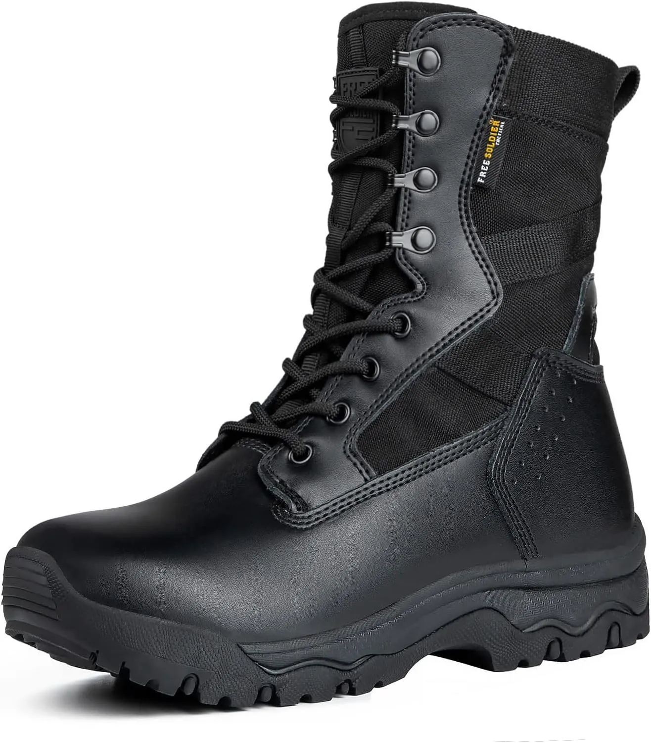FREE SOLDIER Women’s Tactical Boots 8 Inches Lightweight Combat Boot Durable Military Work Outdoors Boots Desert Boot for Women