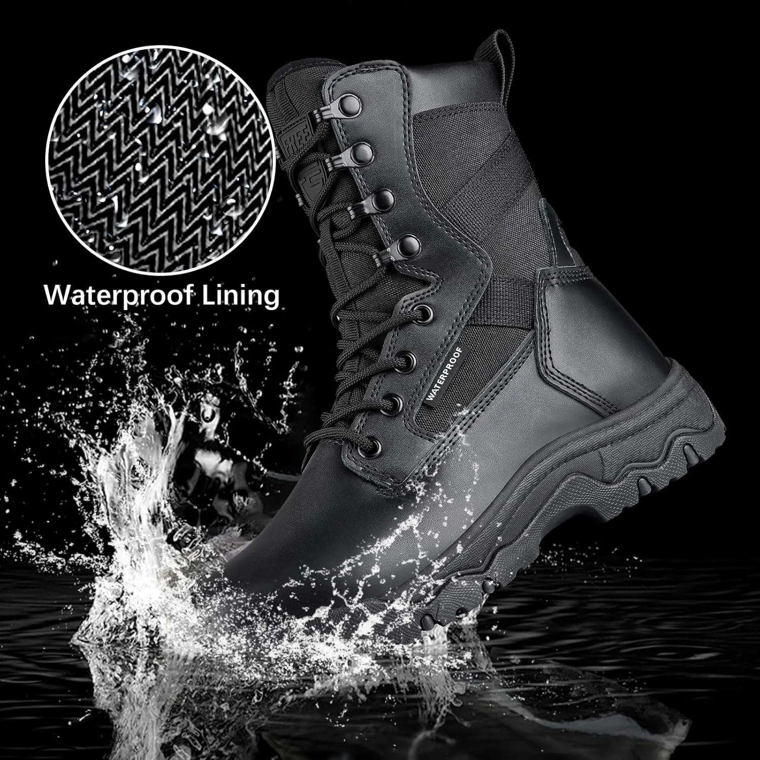 FREE SOLDIER Women’s Tactical Boots 8 Inches Lightweight Combat Boot Durable Military Work Outdoors Boots Desert Boot for Women
