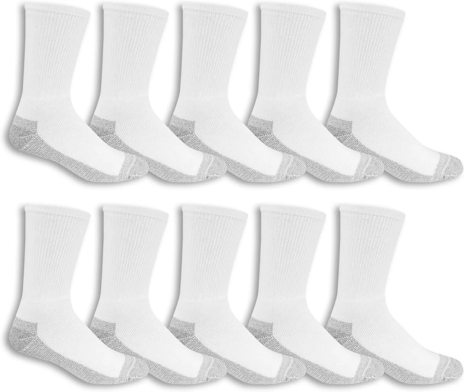 Fruit of the Loom Men's Workgear Durable Crew Socks with Arch Support