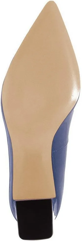 FSJ Women Classic Casual Pumps Pointed Toe Chunky Heels Shoe for Business Occasion US Size 4-15