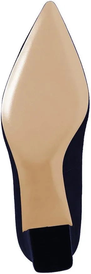 FSJ Women Classic Casual Pumps Pointed Toe Chunky Heels Shoe for Business Occasion US Size 4-15