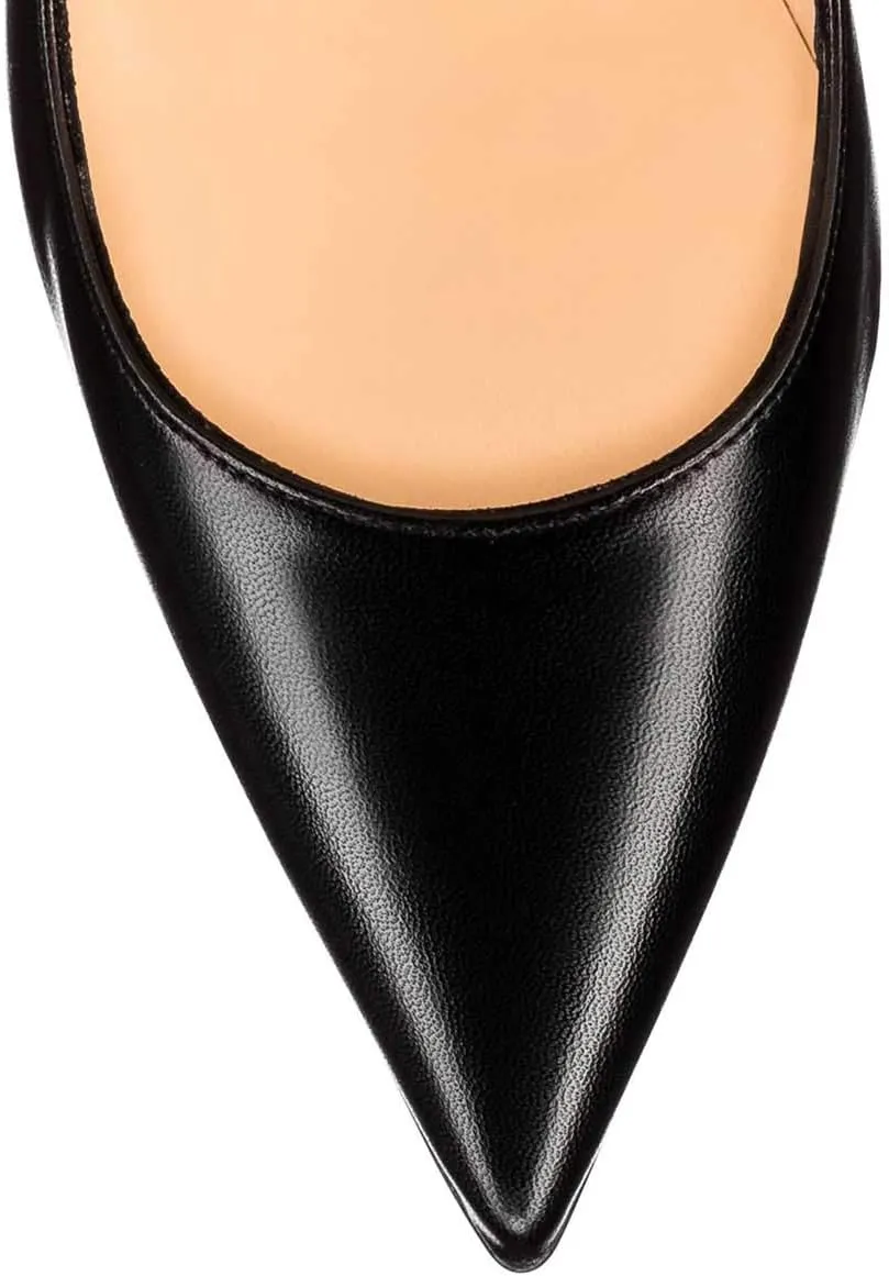 FSJ Women Sexy Slip On Formal Pumps Stiletto Heels Pointy Toe Chic Party Evening Dress Ladies Work Shoes Size 4-15 US