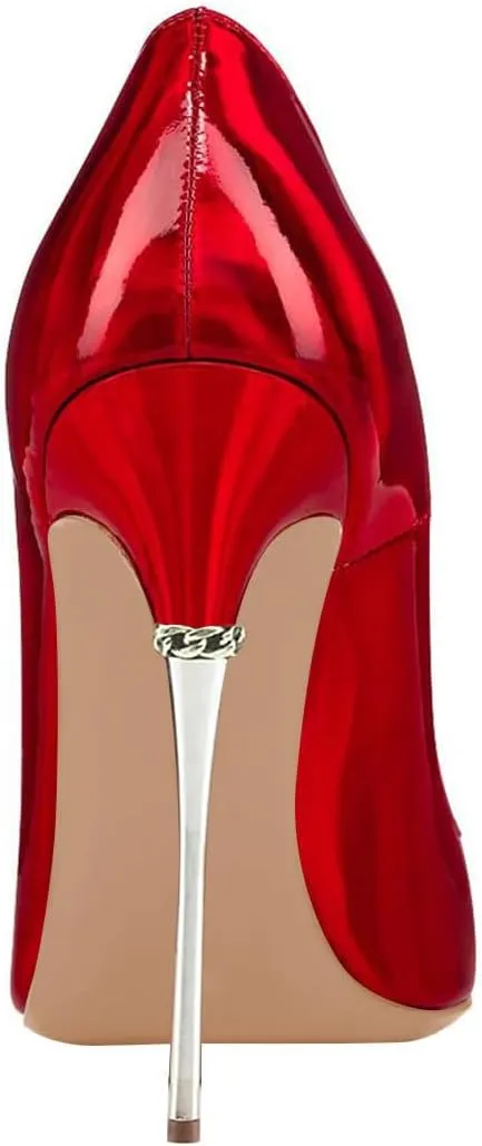 FSJ Women Sexy Slip On Formal Pumps Stiletto Heels Pointy Toe Chic Party Evening Dress Ladies Work Shoes Size 4-15 US