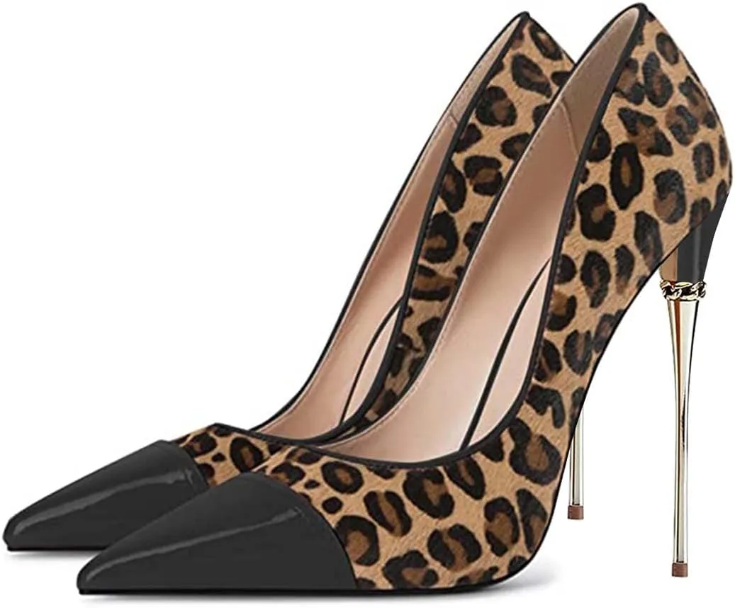 FSJ Women Sexy Slip On Formal Pumps Stiletto Heels Pointy Toe Chic Party Evening Dress Ladies Work Shoes Size 4-15 US
