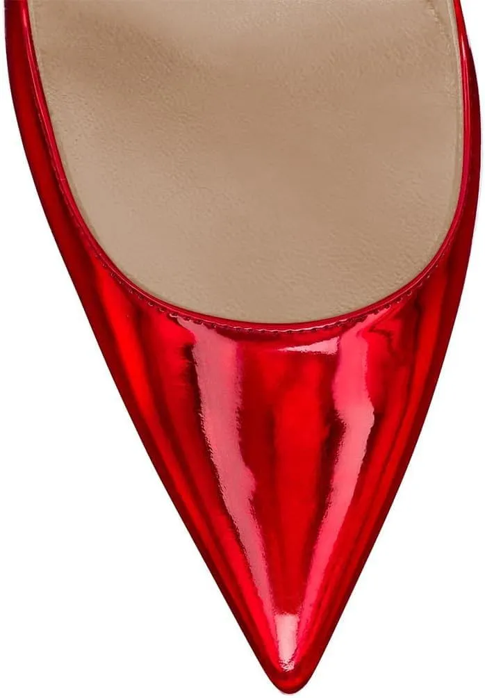 FSJ Women Sexy Slip On Formal Pumps Stiletto Heels Pointy Toe Chic Party Evening Dress Ladies Work Shoes Size 4-15 US