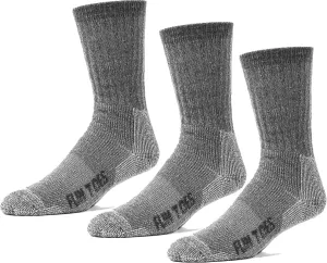 FUN TOES Boot Socks for Men, 3 Pairs Durable Thermal Insulated 80% Merino Wool Warm Hiking for Winter, Indoor or Outdoor