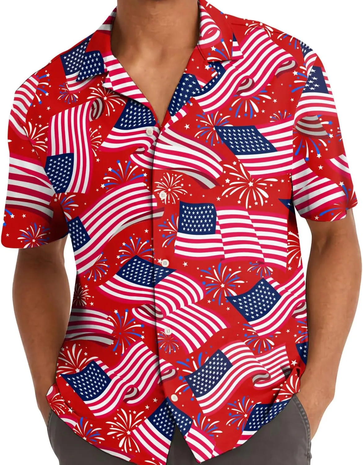 Funny Hawaiian Shirt for Men Casual Summer Shirt for Men Short Sleeve Button Down Shirt