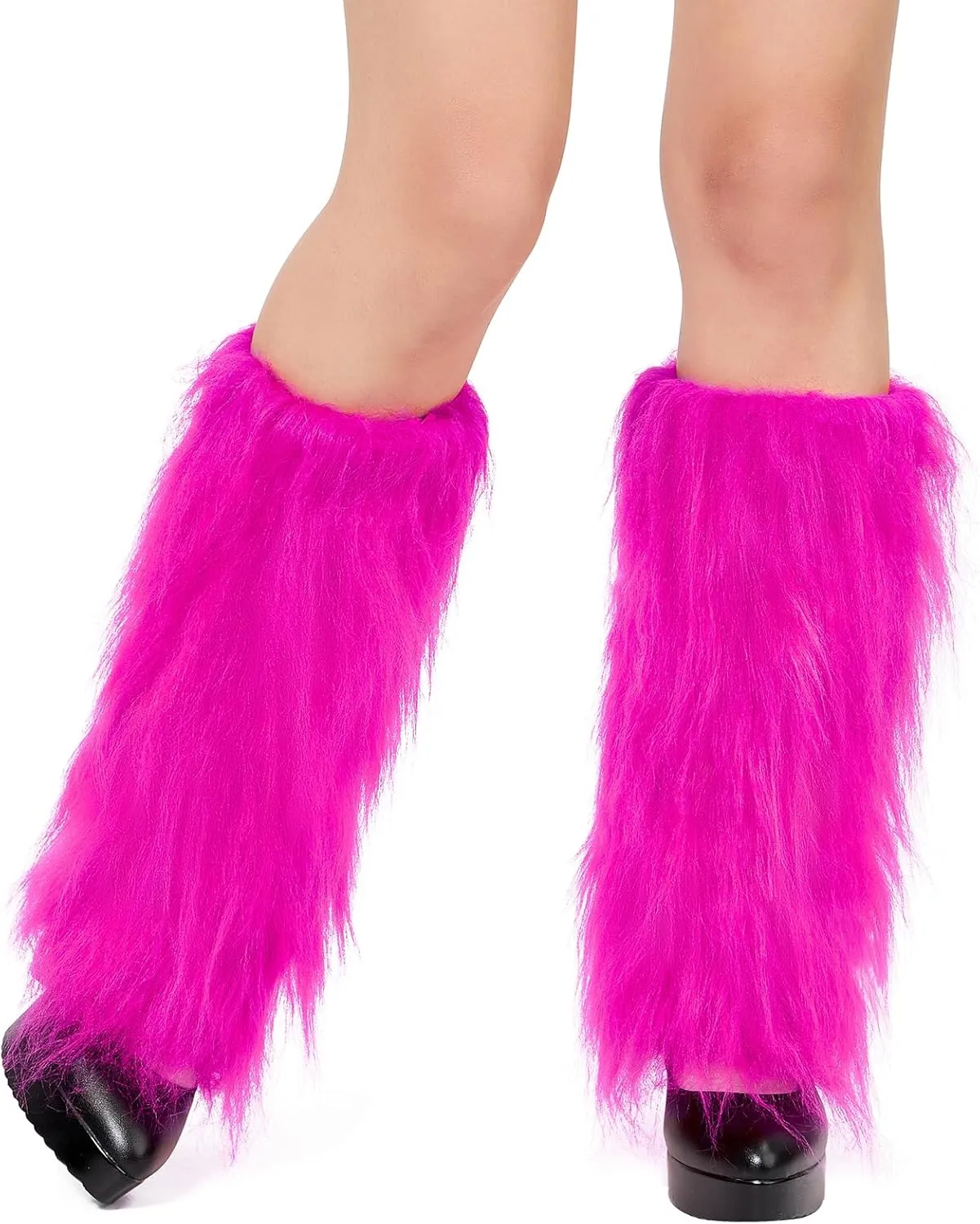 Fur Leg Warmers For Women furry leg warmers fuzzy Long Boot Cuff Covers Costumes Halloween Accessories