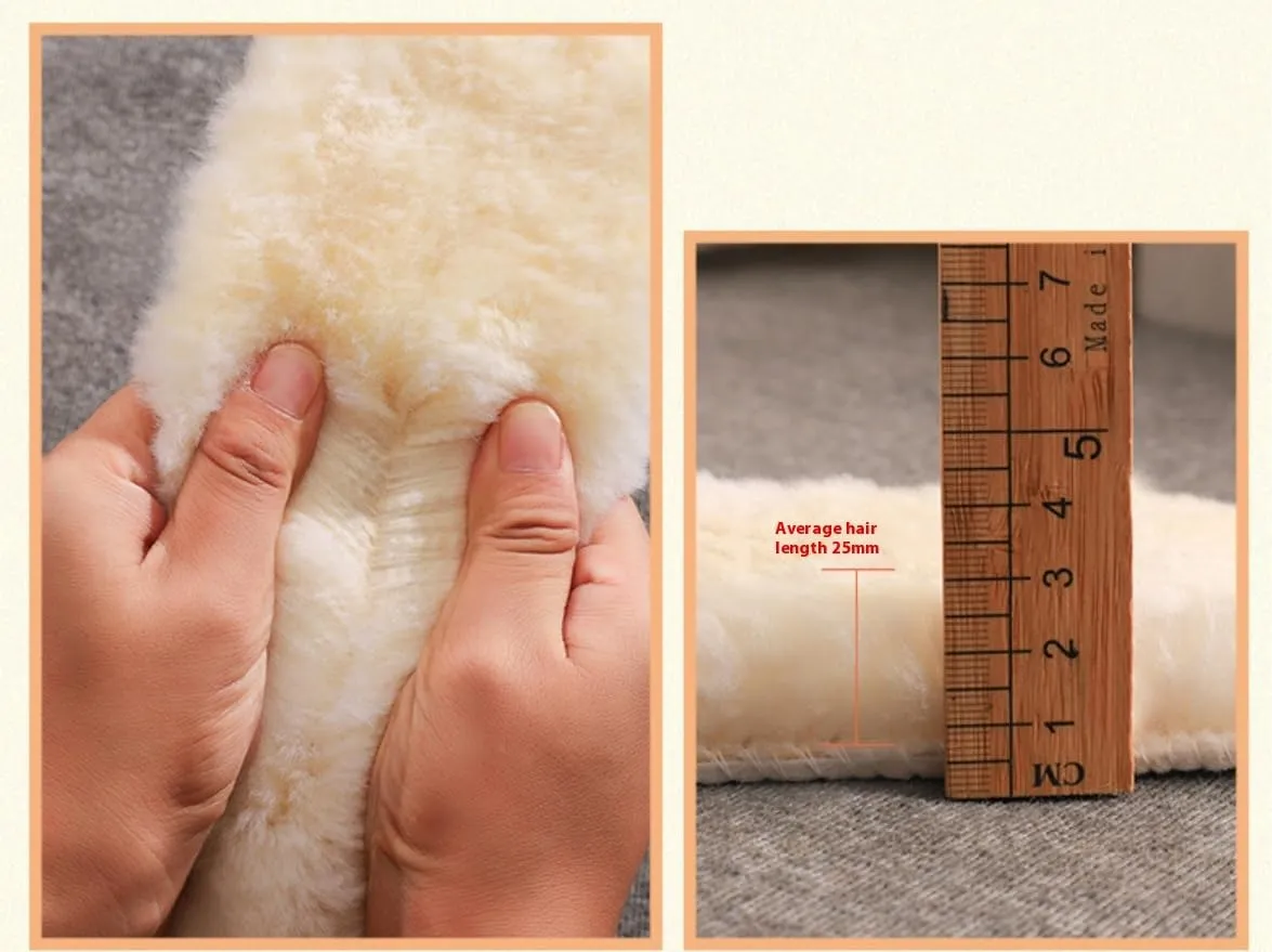 Genius Australian Sheepskin Wool Shoe Insoles for Kids, Warm Wool Shoe Inserts,Children Shoe Insoles for Boots, Fleece Snow Shoe Inserts(32 (21cm,8.3"))