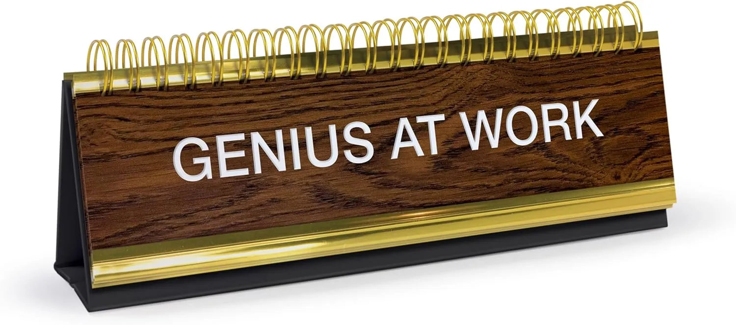 Genuine Fred Daily Desk Plaque Desktop Flip Book, assorted