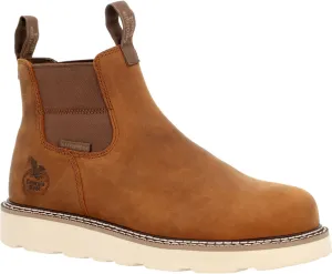 Georgia Boot Core 37 Wedge Waterproof Chelsea Work Boot, Barracuda Gold, Size 9.5(M)