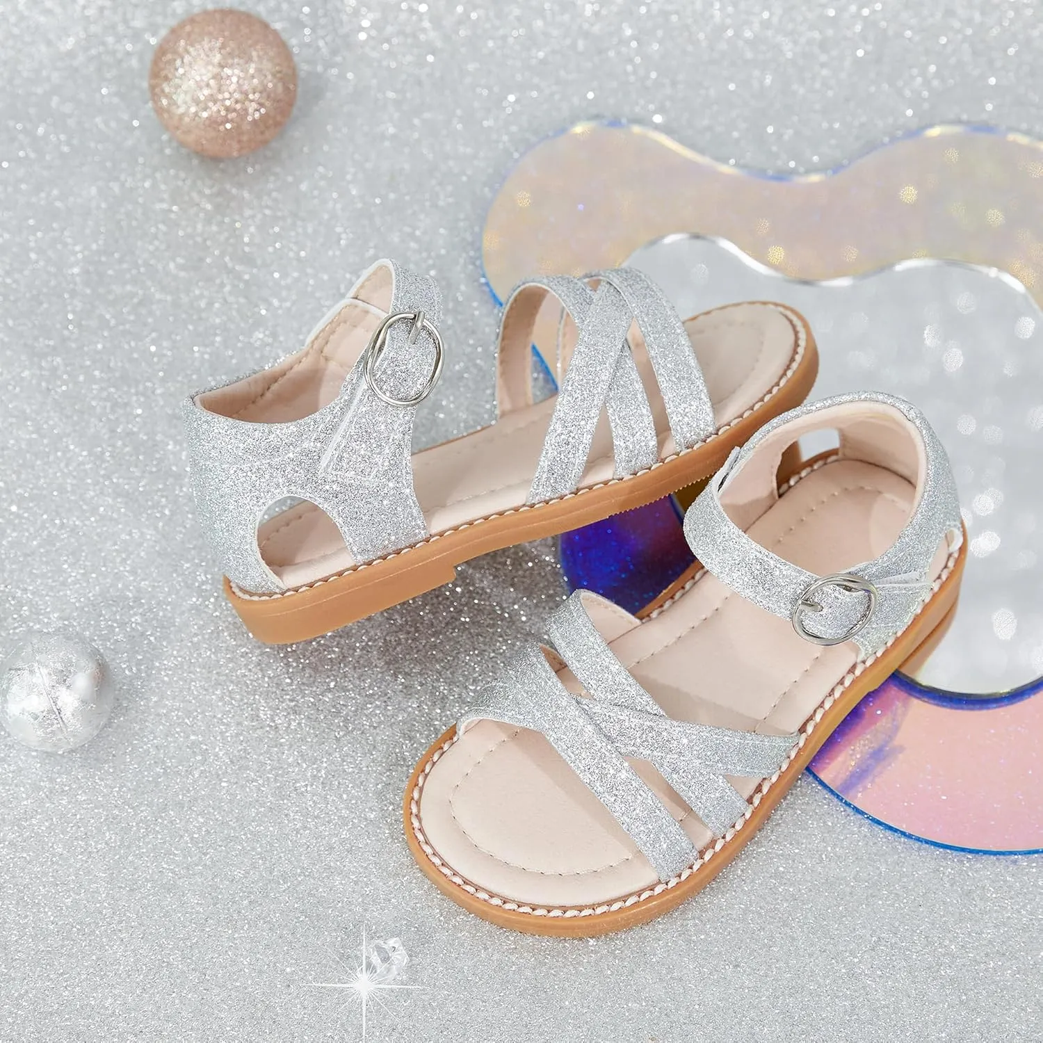 GINFIVE Toddler Girls Sandals Girls Toddler Sandals Little Girls Kids Shoes