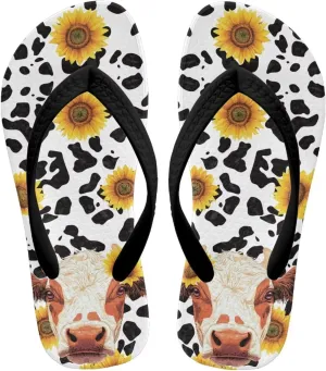 Girls Flip Flop Unisex Kids Summer Beach Sandals with Tiger Stripe Print Thong Sandals Water Shoes Indoor Outdoor