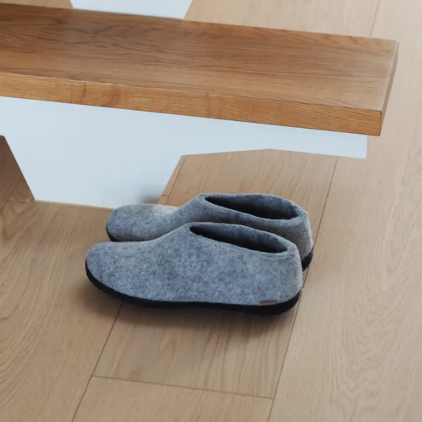 Glerups The Shoe Grey - Black Rubber Sole