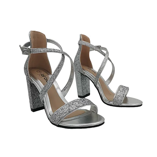 Glitter Look High Heel Evening Sandal - 1034