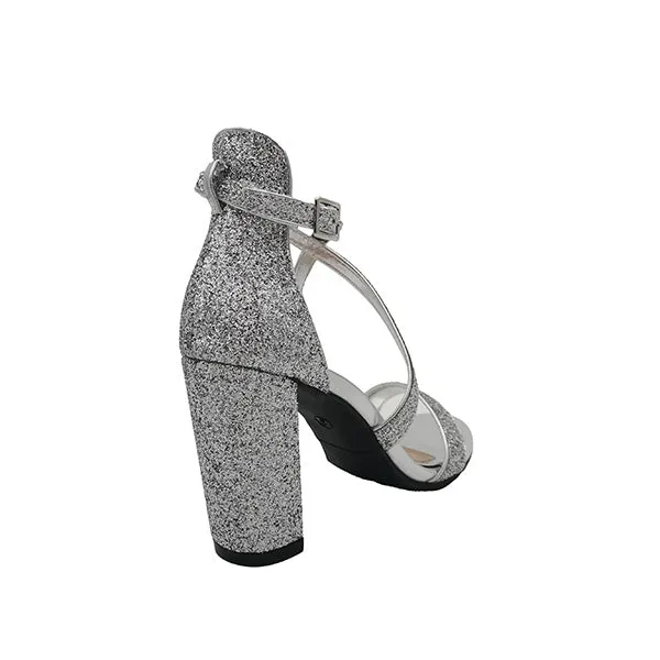 Glitter Look High Heel Evening Sandal - 1034