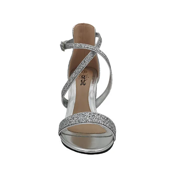 Glitter Look High Heel Evening Sandal - 1034
