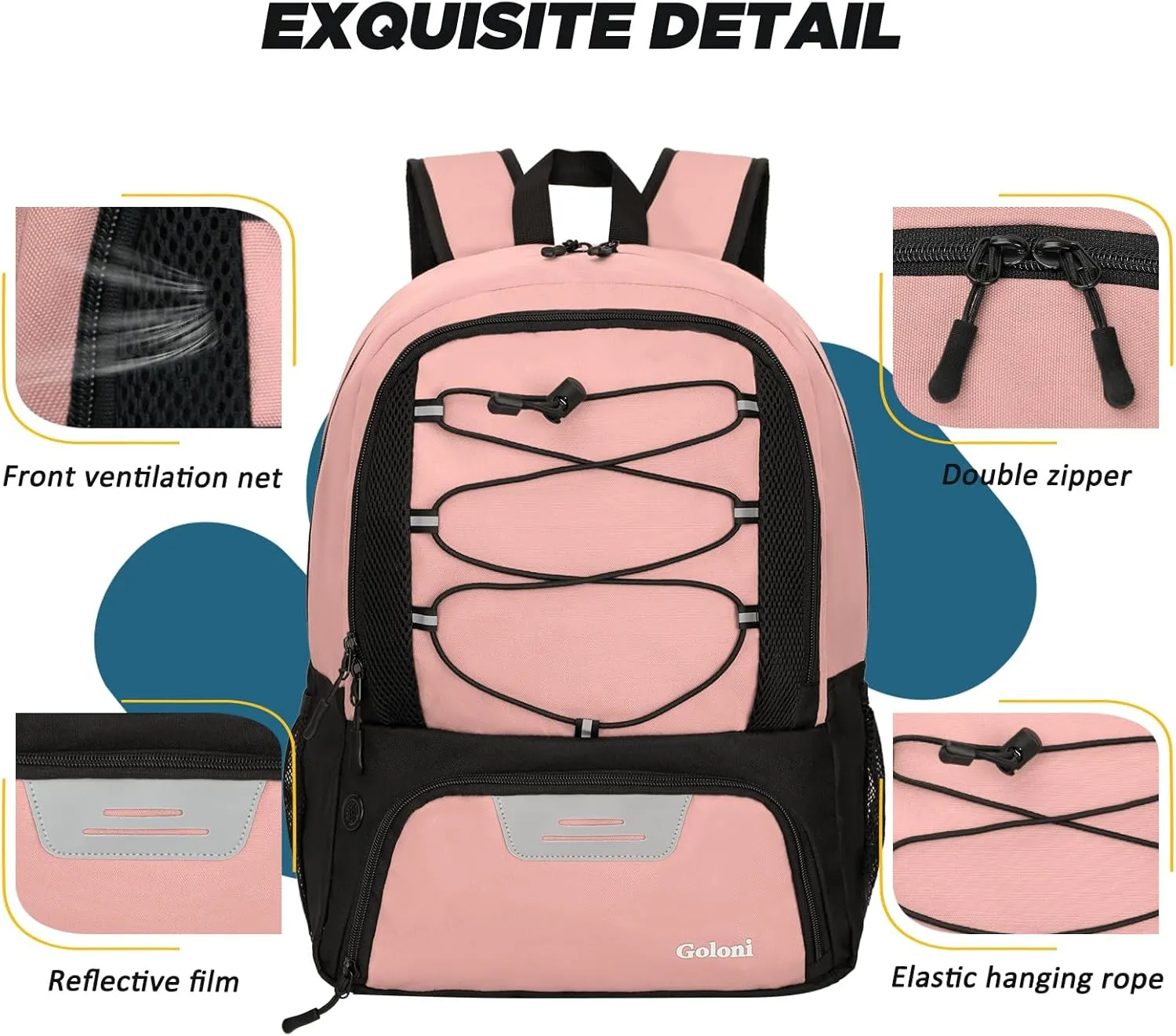 Goloni Soccer Bag, Basketball Bag with Ball Compartment & Shoe Compartment,Large Soccer Backpack for Basketball,Gym，Football