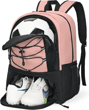 Goloni Soccer Bag, Basketball Bag with Ball Compartment & Shoe Compartment,Large Soccer Backpack for Basketball,Gym，Football