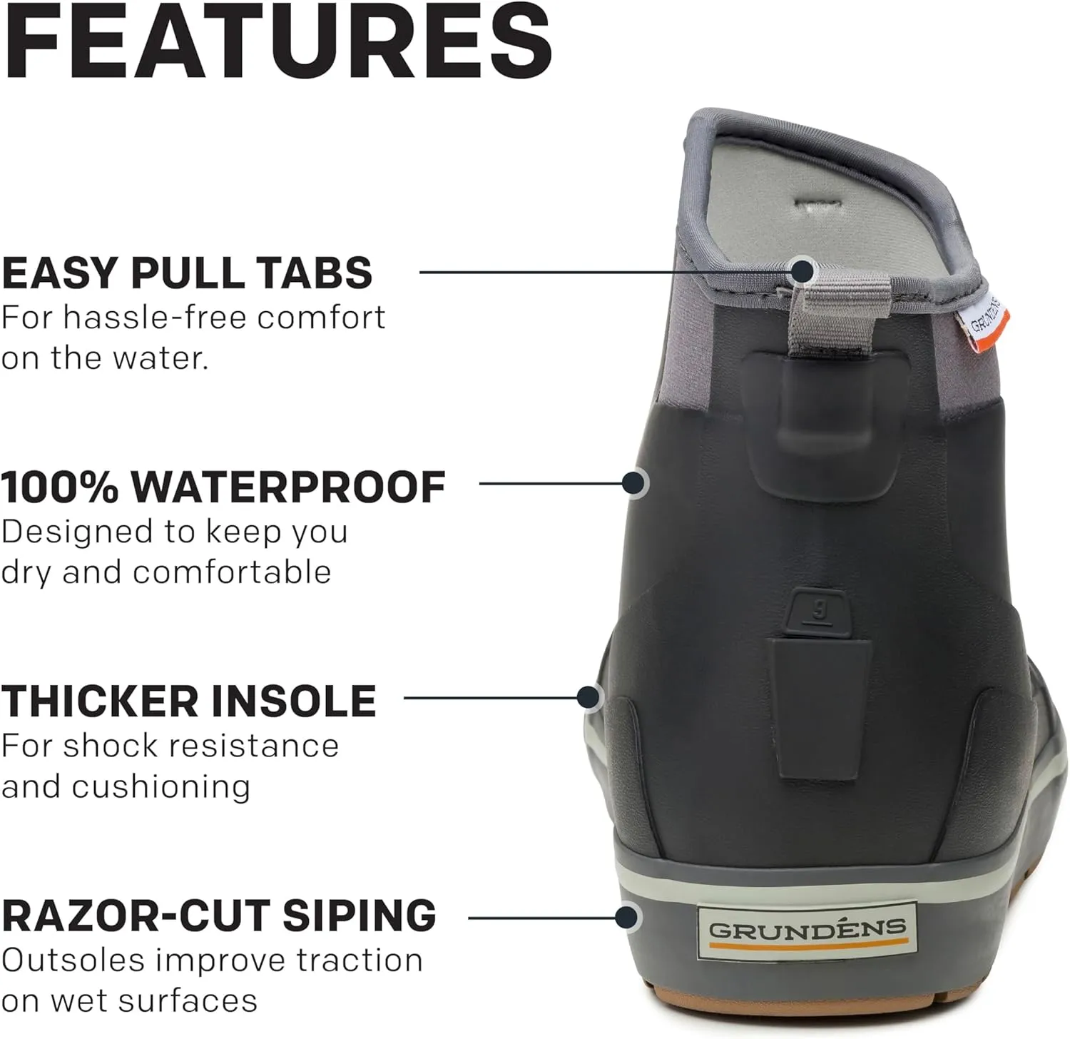 Grundens Men’s DECK-BOSS Ankle Boot | Durable, Waterproof